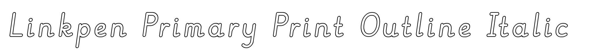 Linkpen Primary Print Outline Italic image